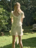 Cool Fabric Knitted Blouse & Skirt Set