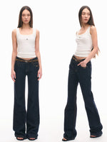 +5CM N2 Smiling Straight Denim Pants