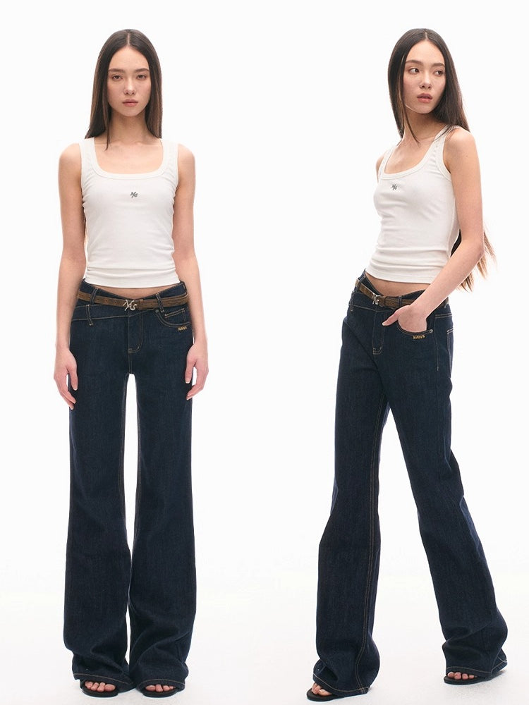 +5CM N2 Smiling Straight Denim Pants