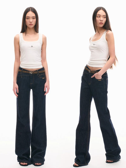 +5CM N2 Smiling Straight Denim Pants