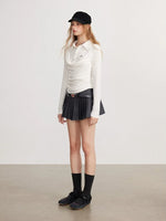 Off-white & Black Layered Polo Top