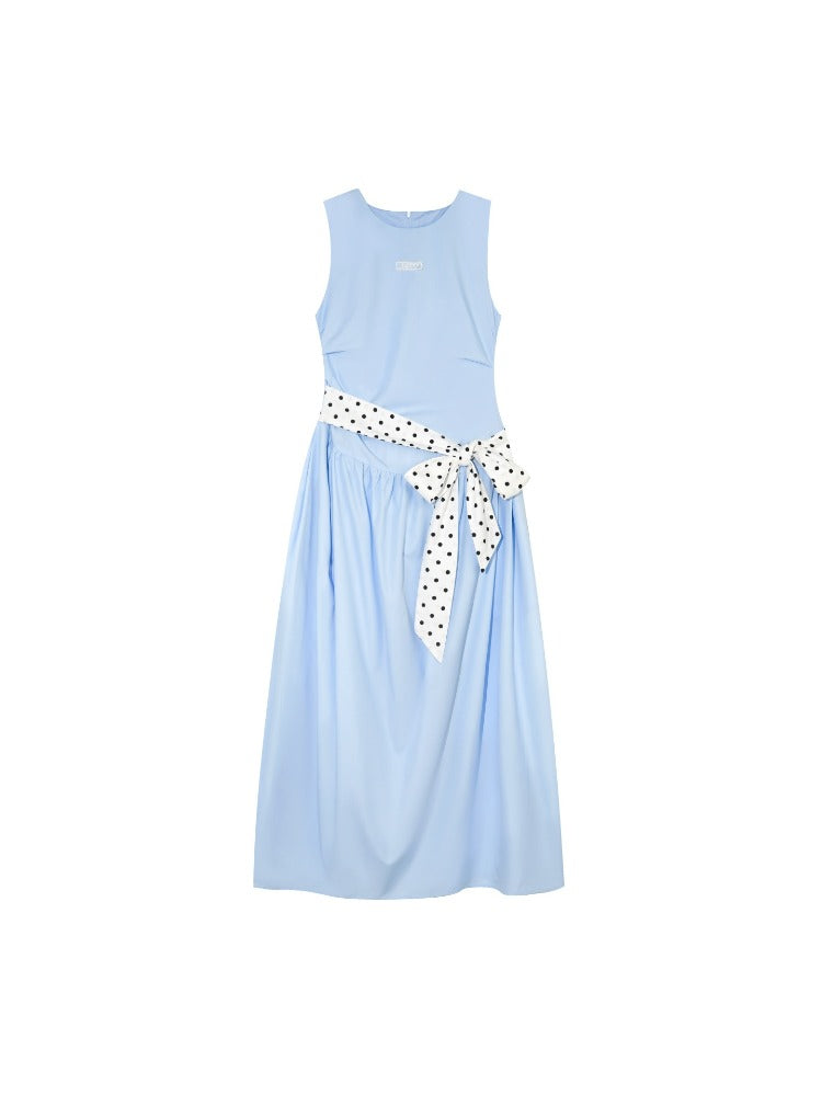 Polka Tie Midi Dress