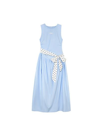 Polka Tie Midi Dress