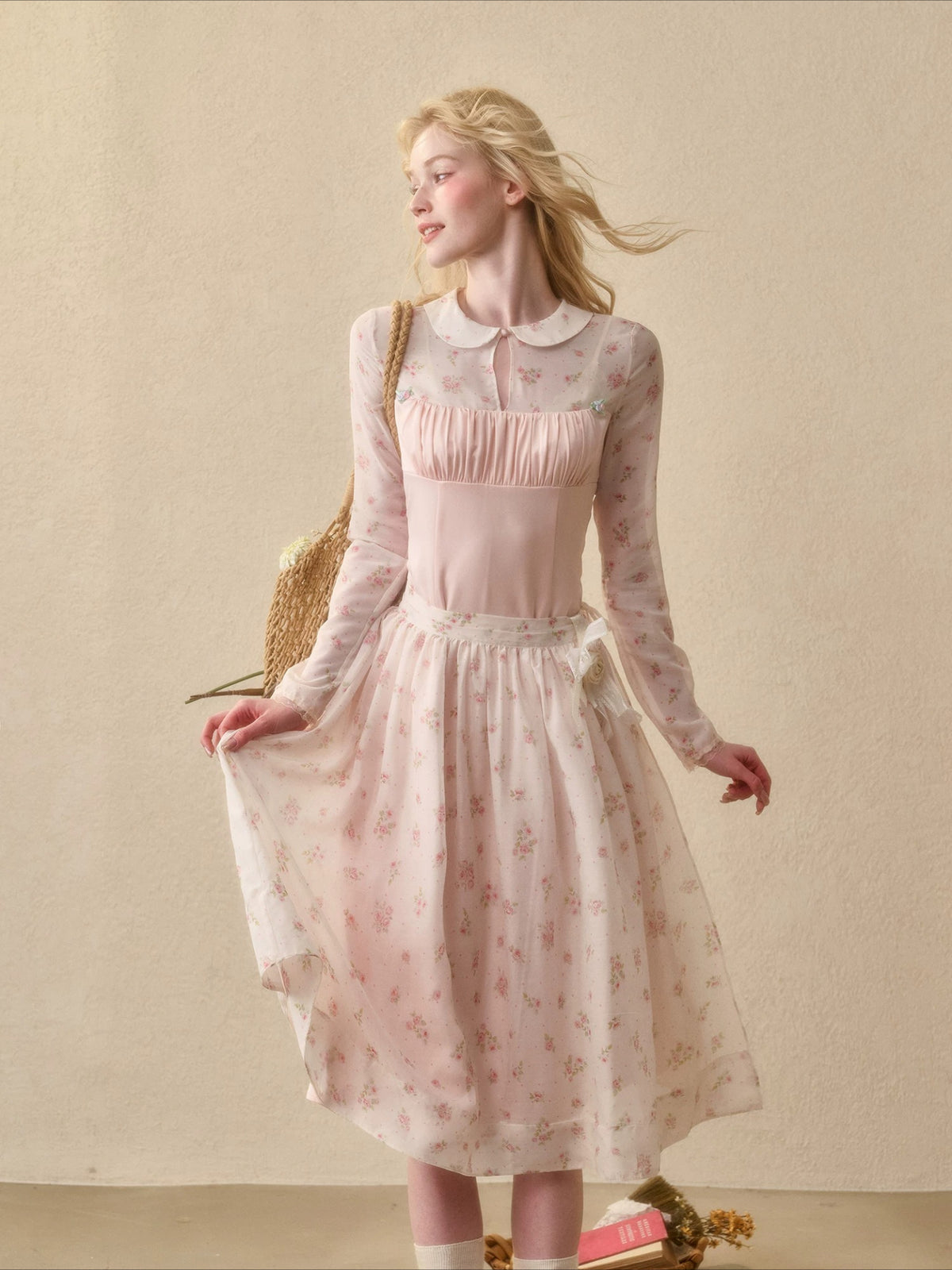 Floral Tencel Dress Set