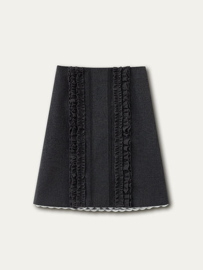 Miu-Style Lace Trimmed Camisole &amp; Skirt Set