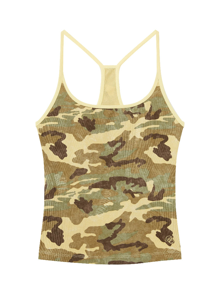 Camouflage U-Neck Tank