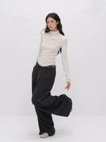 Bowknot Turtleneck Wool Top