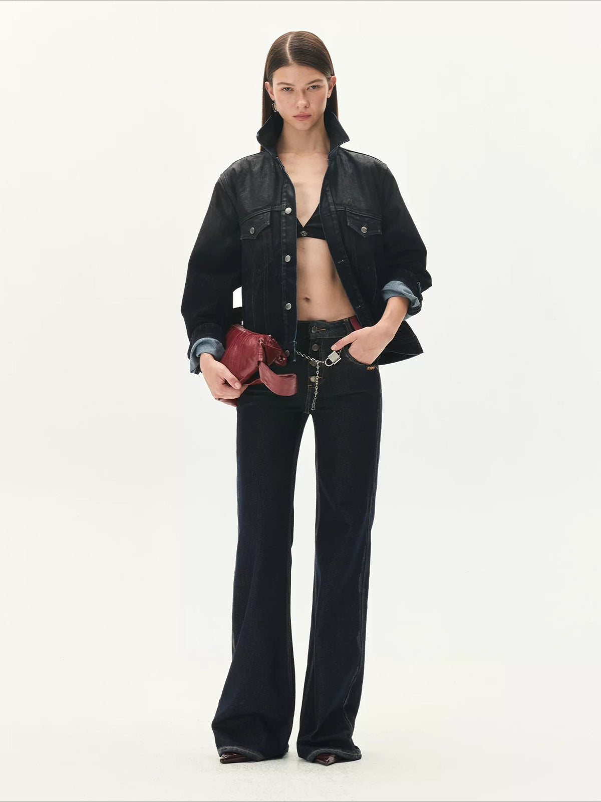Roscoe Flocked Denim Jacket