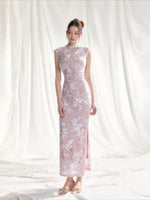 Stretch Velvet Jacquard Qipao
