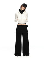 Ruched Hoodie Jacket