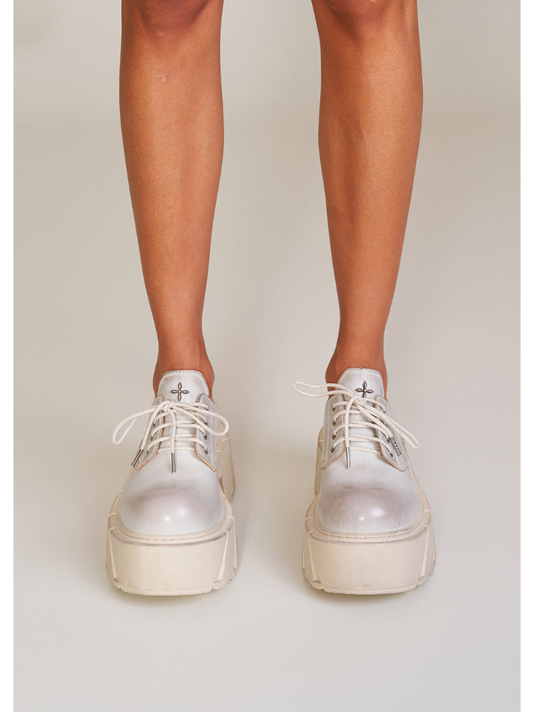 Future Mirage Leather High Heel Derby Snow Mountain