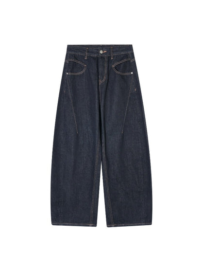 Vintage Washed Seam Denim Pants