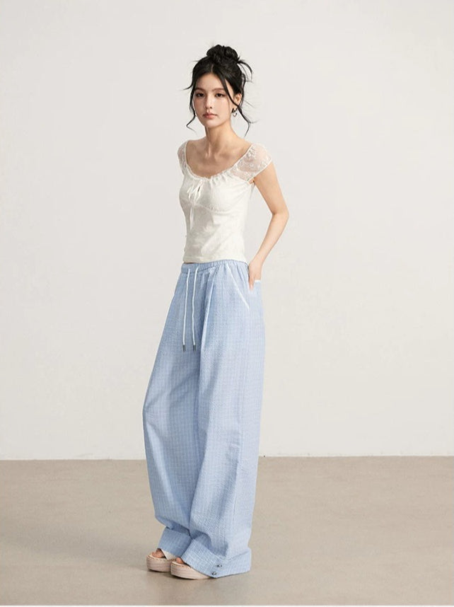 Lace Splice Slim Top