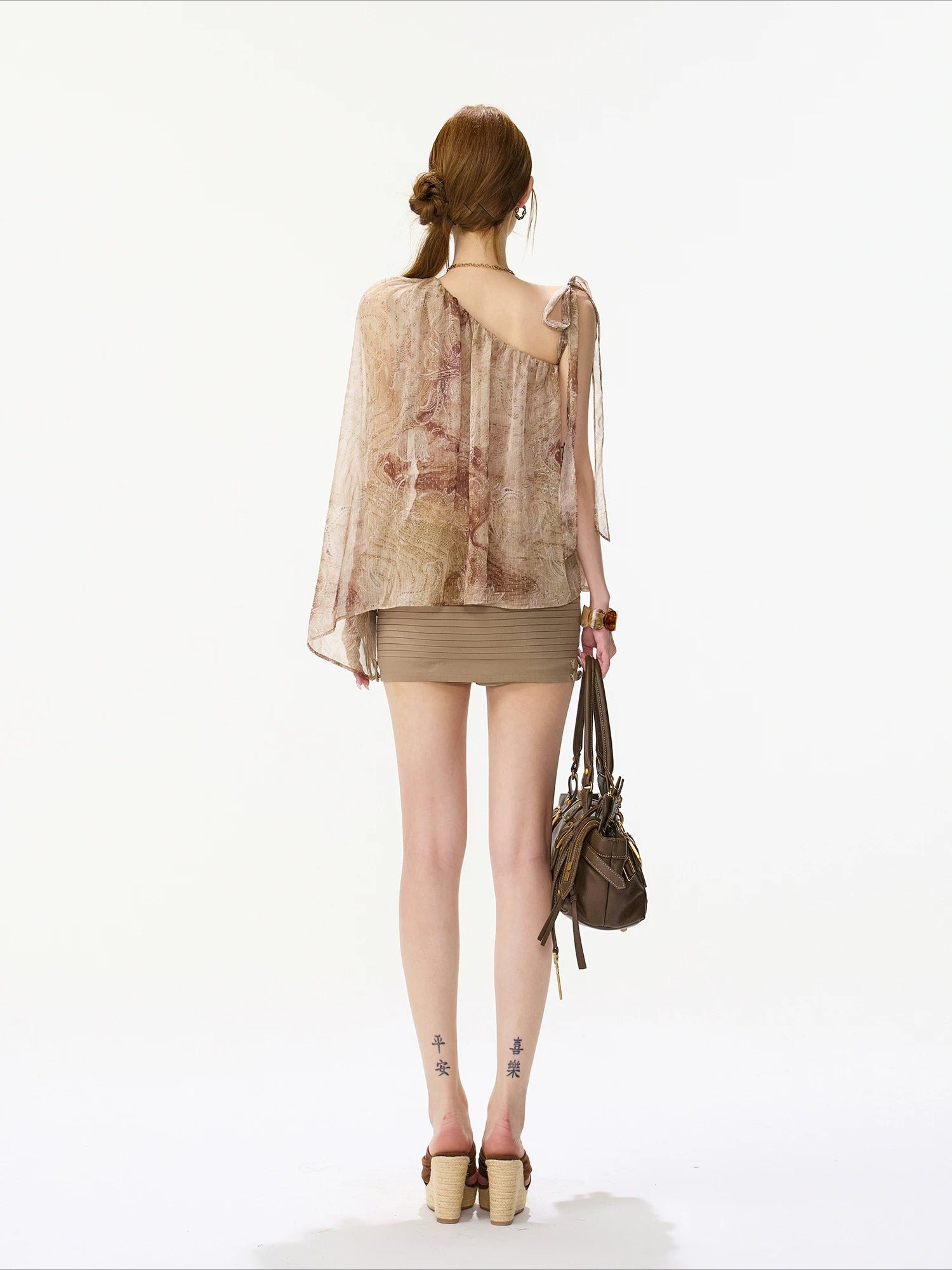 Paisley One-Shoulder Top
