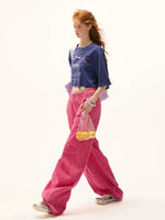 Washed Wide-Leg Casual Sweatpants