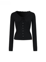 Lace Trim Knit Cardigan