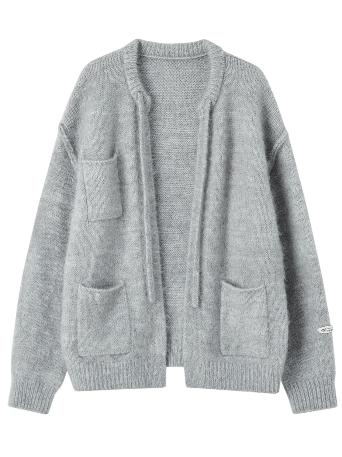 Plush Drawstring Cardigan