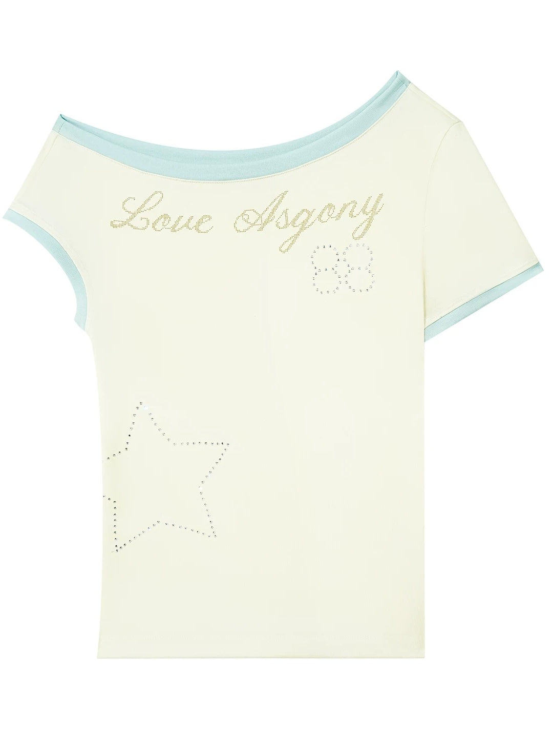 Rhinestone Shoulder Top