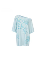 Ocean Print Oversized Top