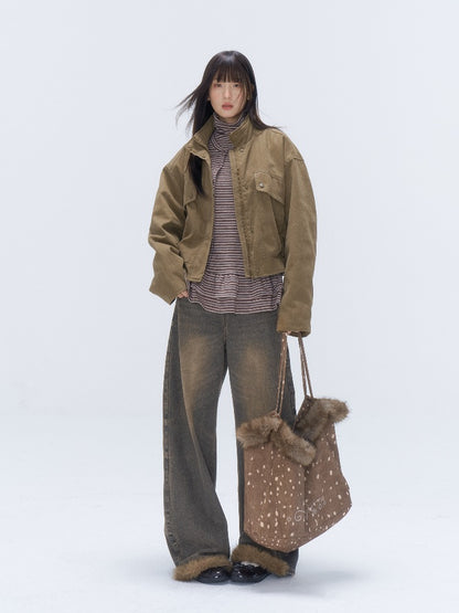 Wool-Cotton Lined Utility Jacket