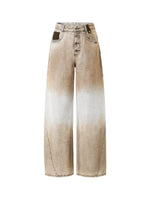 Washed Suede Detail Jeans