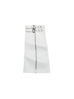 White Leather Leg Warmers