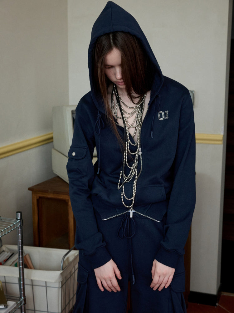 Solid Color Hoodie &amp; Sweatpants Set