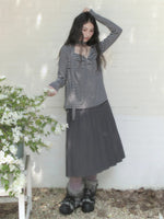 Square Neck Bow Striped Top