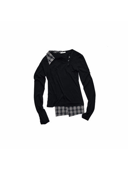 Asymmetric Henley Knit Top