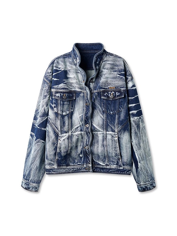 Vintage Blue Volcanic Denim Jacket