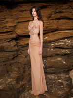 Sculpt Mesh Maxi Dress