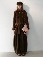 Pleated Tie-Waist Wide Leg Trousers