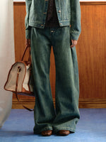 Contrast Stitch Denim Set