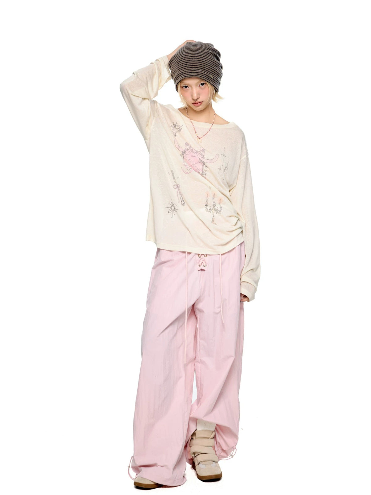 Ruched Wide Leg Pants
