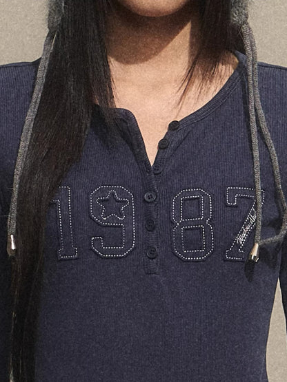 Vintage Henley Longsleeve Tee