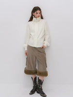 Oversized Toggle Collar Waffle Cardigan
