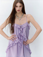 Ruffle Chiffon Cami Dress