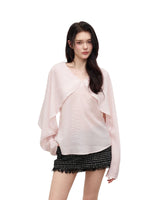 Lyocell Pink Cloak Top