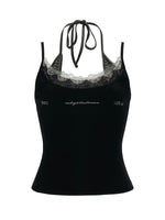 Layered Embroidered Letter Cami Top