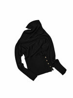 Asymmetric Turtleneck Knit Sweater