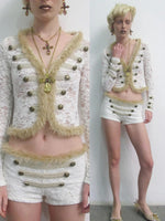 Napoleon Lace Cardigan & Shorts Set