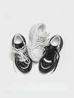 Black Quilted Casual Sneakers