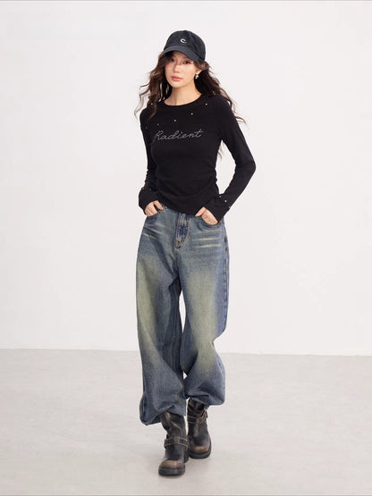 Asymmetric Patchwork Knit Top