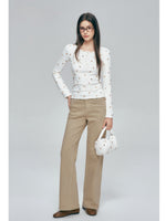 Straight Leg Denim Pants