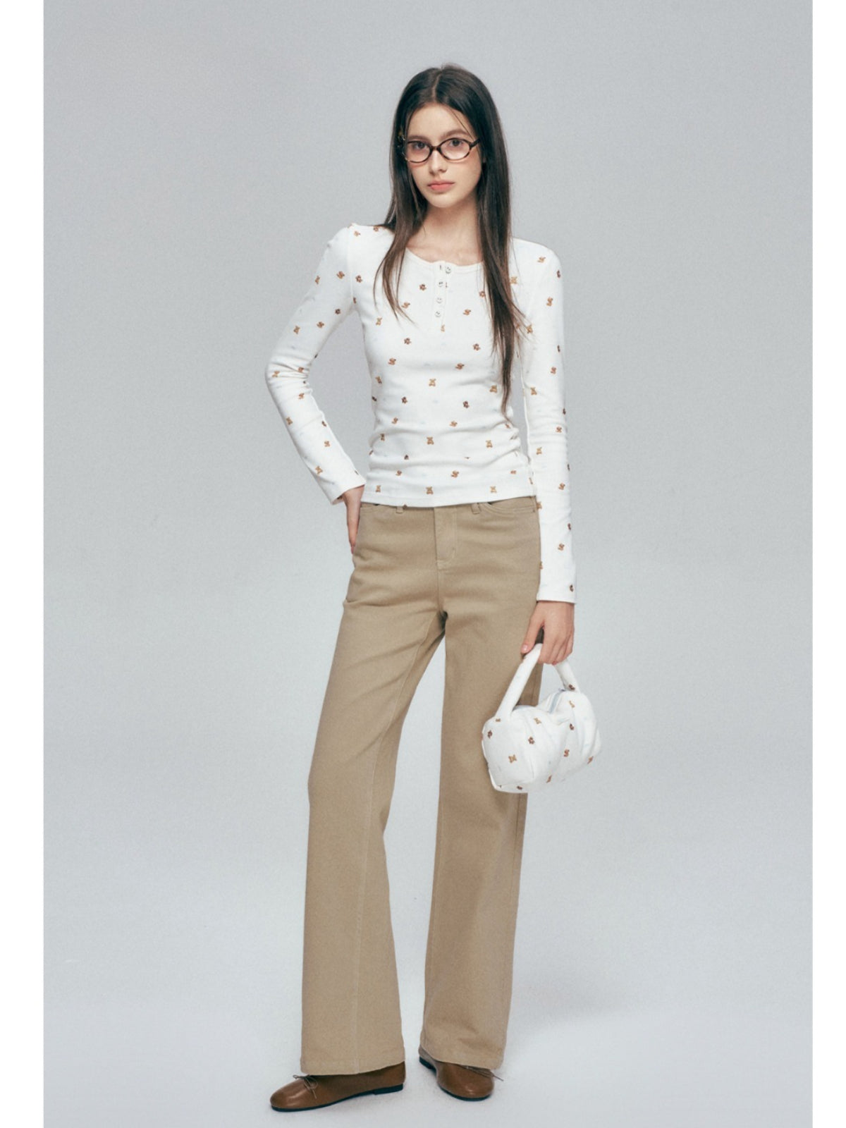 Straight Leg Denim Pants