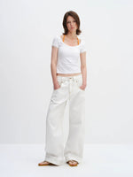 White Paris Button LEJ Jeans