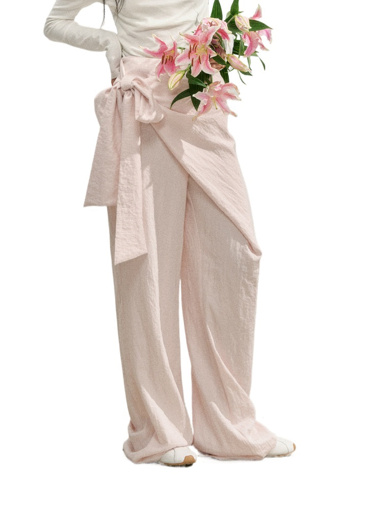 Creamy Pink Apron-Designed Sun-Protective Pants
