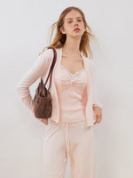 Knotted Wave Trim Knit Set