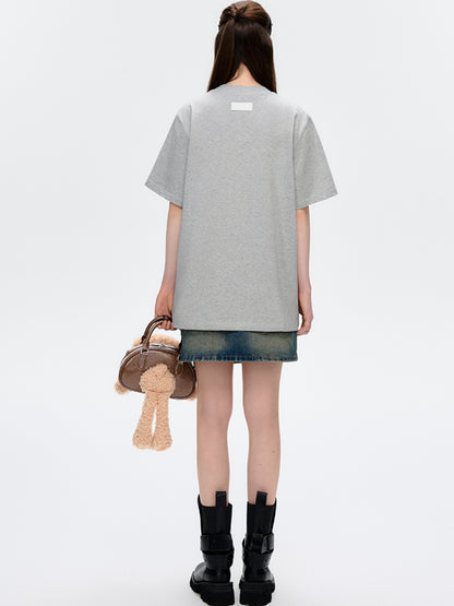 Paper Plane Bear Cotton Short-Sleeve T-Shirt