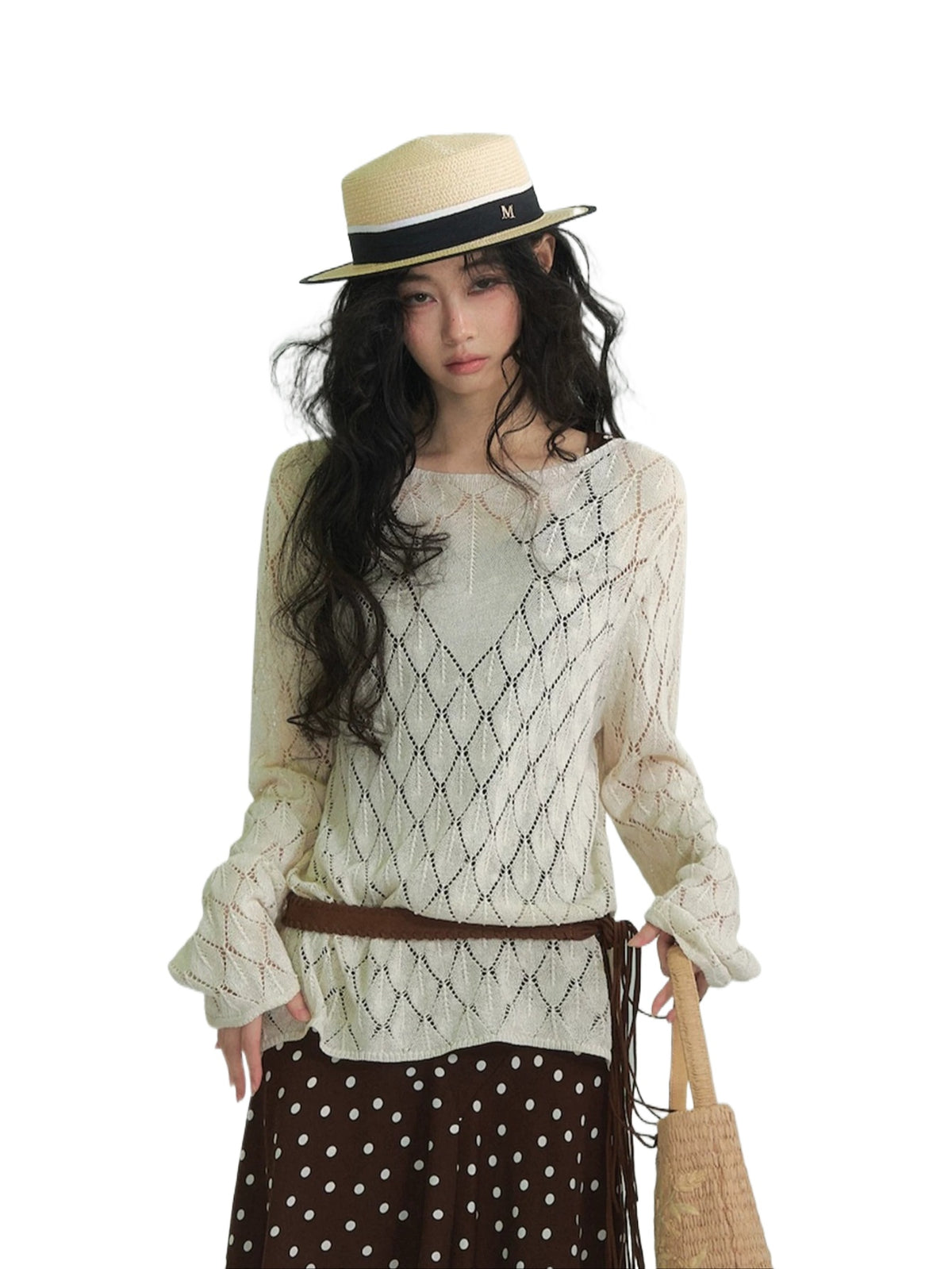 Washi Knit Cutout Top
